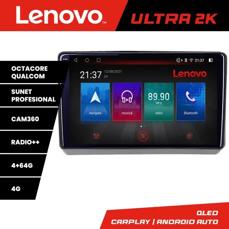 Bestseller Navigatie Dodge Challenger 2015-2021 Android radio gps internet 8 core QLED Qualcomm 4+64 360 Lenovo