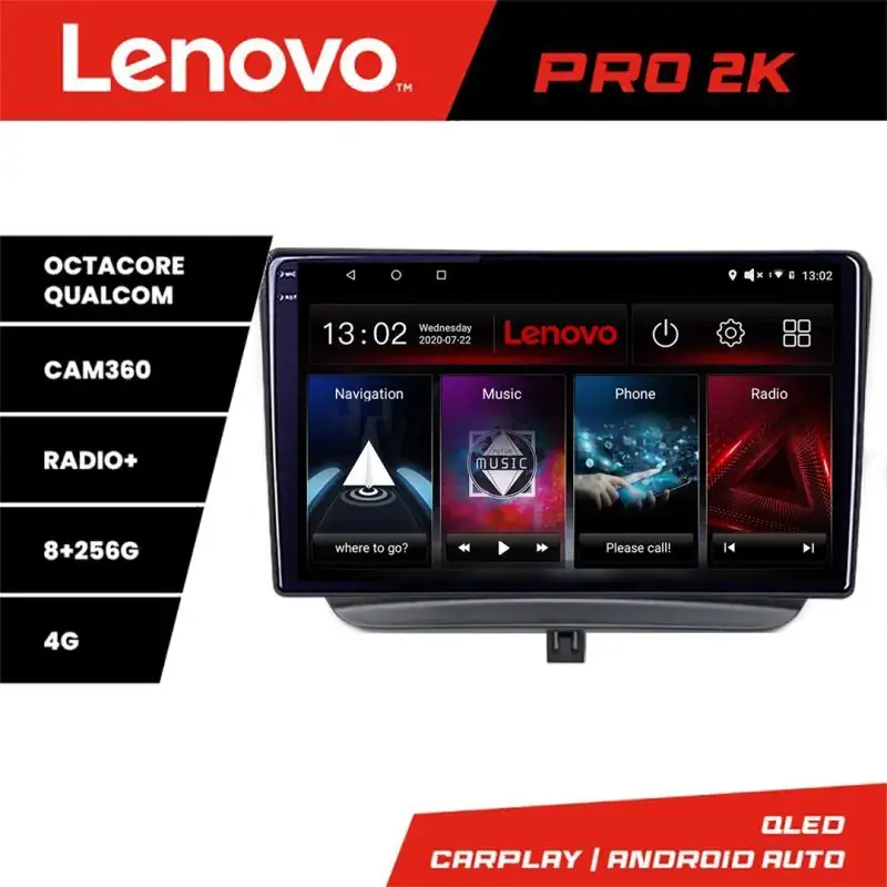 Super ofertă Navigatie Ford Turneo Courier Transit Courier 2014-2021 Lenovo Qled 2K Octa Core 8+256 360 DSP carplay android auto radio gps internet kit-turneo+PRO-2K-9-8+256