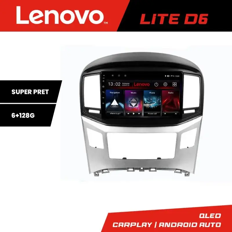 Transport gratuit Navigatie Hyundai H1 Starex 2016- Lenovo Kit-H1 8 core 6+128 GB Android Waze USB Navigatie Internet Youtube Radio