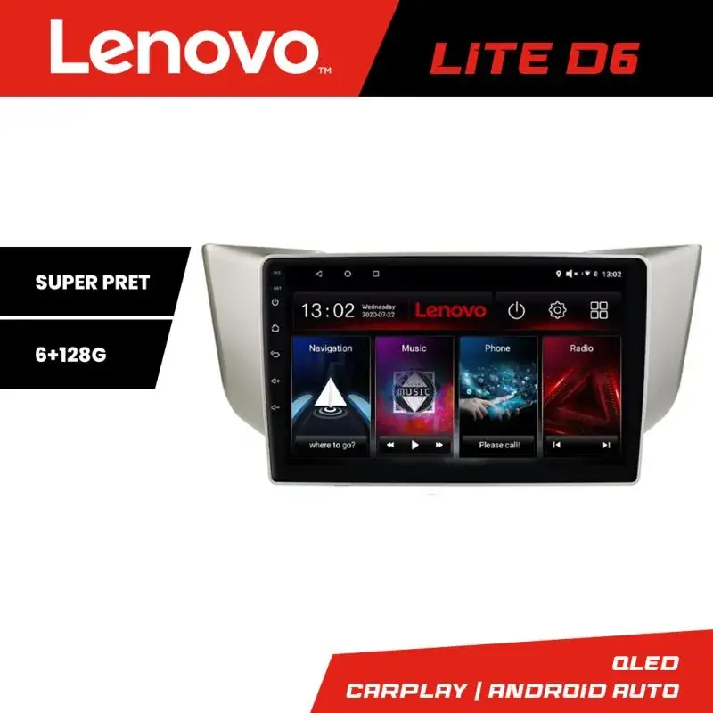 Retur ușor Navigatie Lexus RX 2003-2009 Lenovo Kit- rx-03 8 core 6+128 GB Android Waze USB Navigatie Internet Youtube Radio