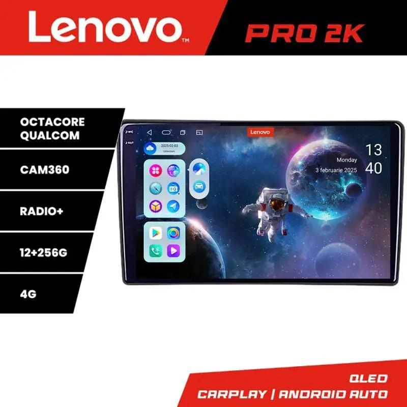 Transport gratuit Navigatie Eclipse Cross 2019- Lenovo Kit-eclipse 8 core QLED 2K 12+256 360 Android Waze USB Navigatie Internet Youtube Radio