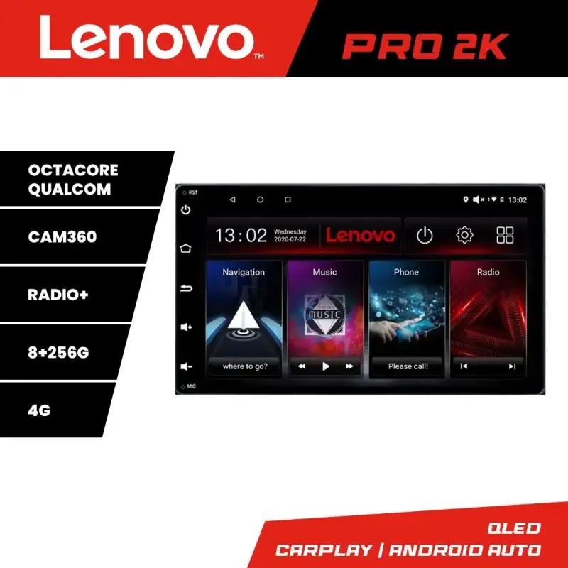 Super ofertă Navigatie Toyota Auris 2007-2013 Lenovo Kit-auris-2013 8 core QLED 2K 8+256 360 Android Waze USB Navigatie Internet Youtube Radio