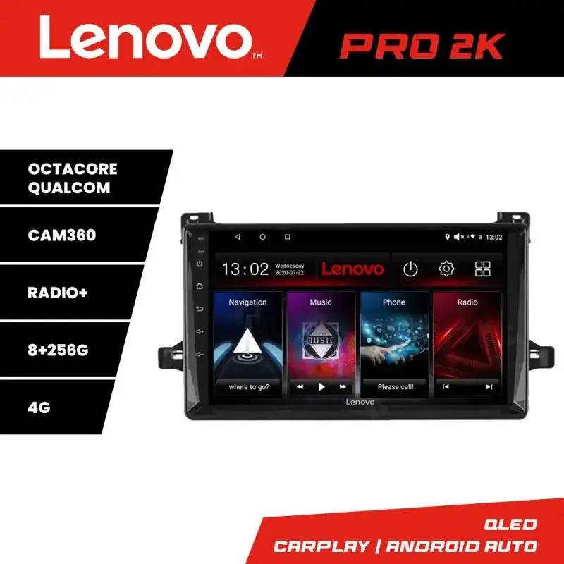 Transport gratuit Navigatie Toyota Prius dupa 2015 Lenovo Kit-TY50 8 core QLED 2K 8+256 360 Android Waze USB Navigatie Internet Youtube Radio