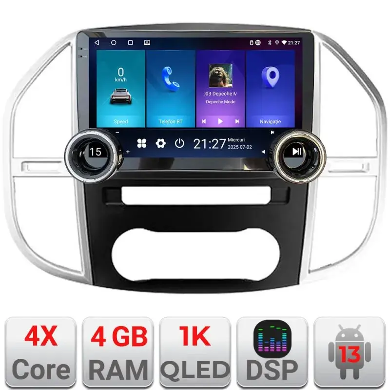 Vezi acum Navigatie Mercedes Vito w447 2016- Edotec  4+64 10.5 inch Incell 1K android Wifi 5Ghz gps internet  Kit-w447