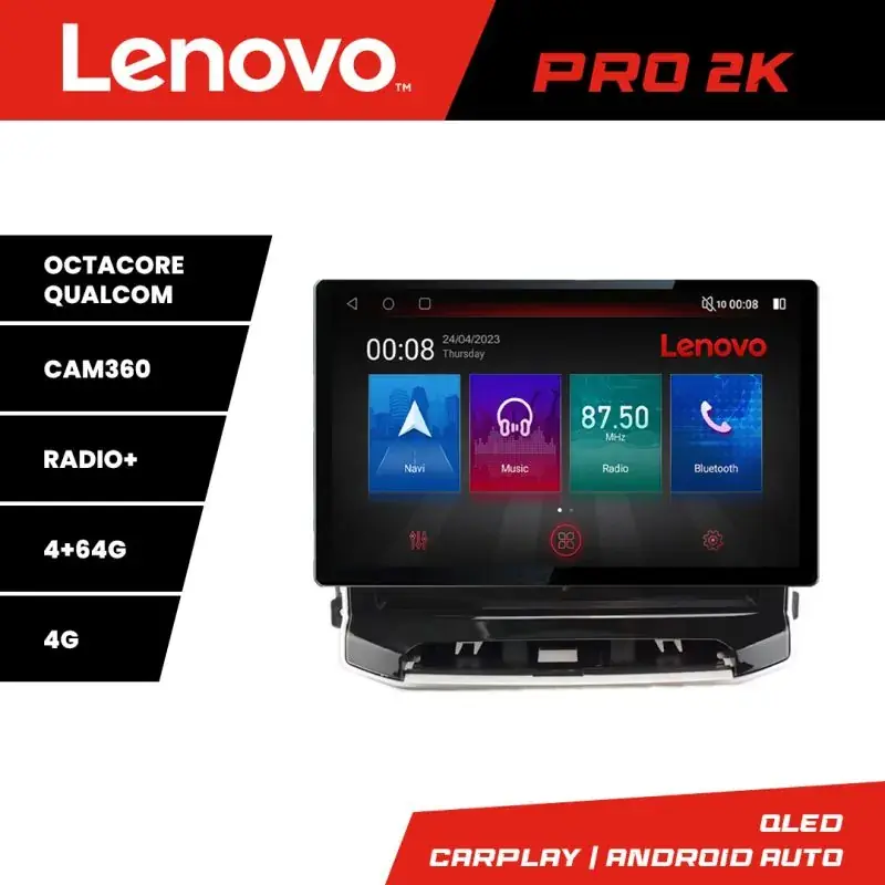 Discount Navigatie Jeep Compass 2021- Lenovo Qled 13 inch 2K Octa Core 4+64 360 DSP ADAS carplay android auto radio internet kit-compass2021+PRO-2K-13-4+64+kit-10-9