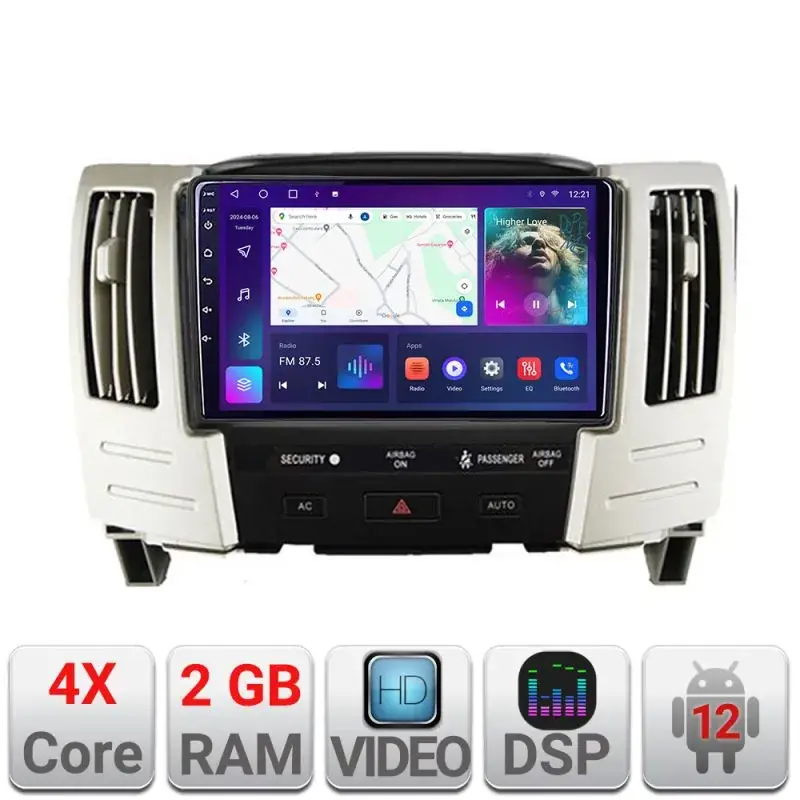Ultima șansă Navigatie Lexus RX300 2003-2008 Android radio gps internet 2+32 Kit-RX300+EDT-E209v2