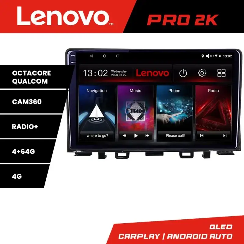 Vezi acum Navigatie Kia Rio 2019- Android radio gps internet 8 core QLED 2K 4+64 360 Lenovo