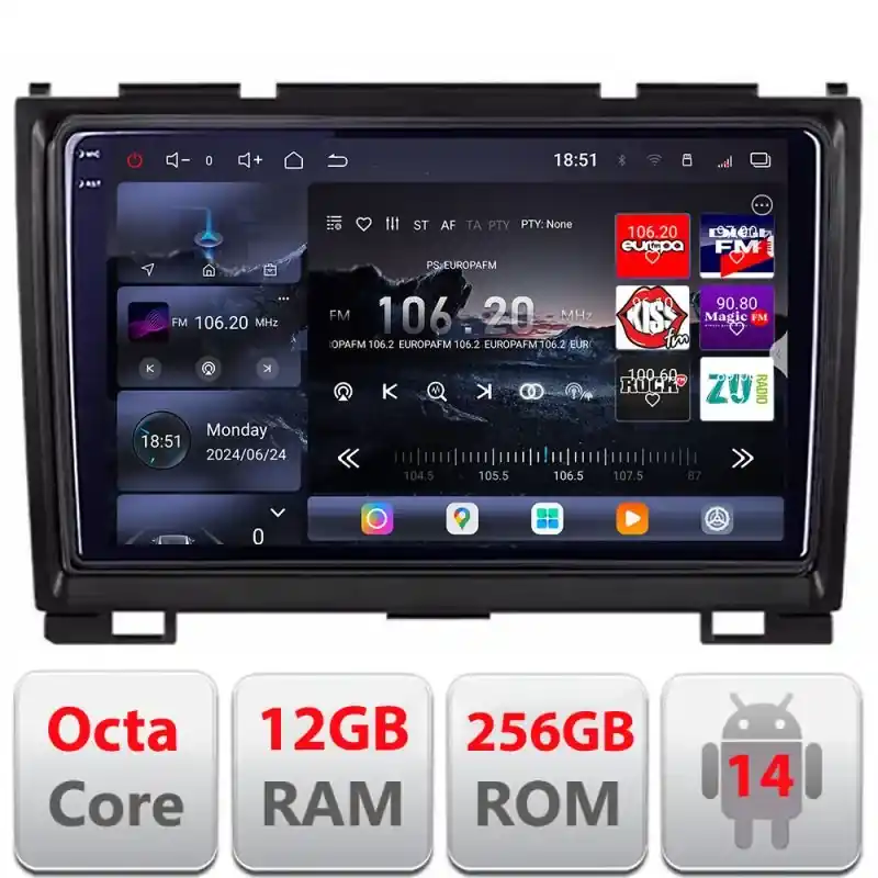 Calitate înaltă Navigatie Hummer H2 intre anii 2008-2009 Android radio gps internet 8 core QLED 2K 12+256GB 360 Edotec