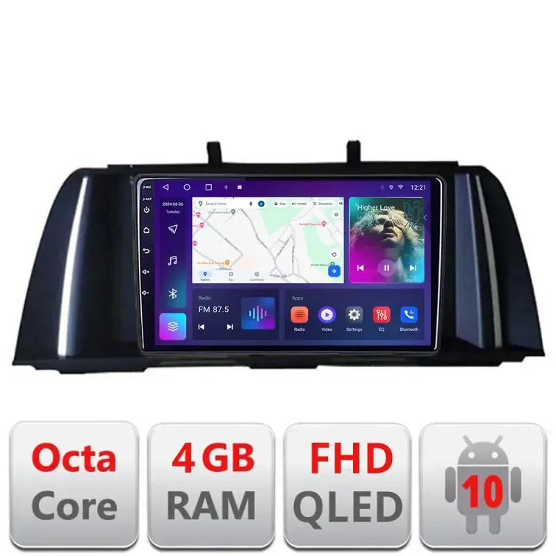 Vezi acum Navigatie Seria 5 F10 2010-2012 CIC Android Ecran QLED octa core 4+64 carplay android auto KIT-f10-cic+EDT-E309V3