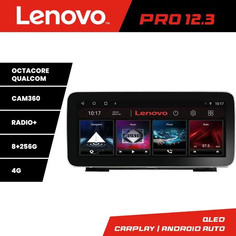 Disponibil imediat Navigatie Lexus NX 2011-2018 varianta high Lenovo Qled 12.3 inch Octa Core 8+256 360 DSP ADAS carplay android auto radio internet kit-nx-2011-high+PRO-12.3-8+256