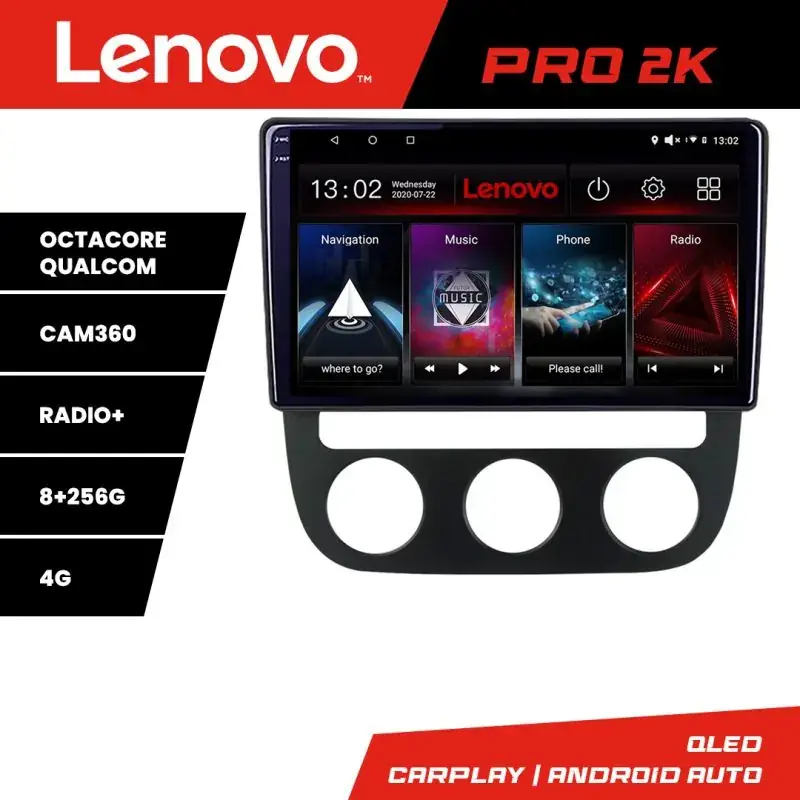 Popular Navigatie VW Golf 5 2004-2010 clima automatica Android radio gps internet 8 core QLED 2K 8+256 360 Lenovo