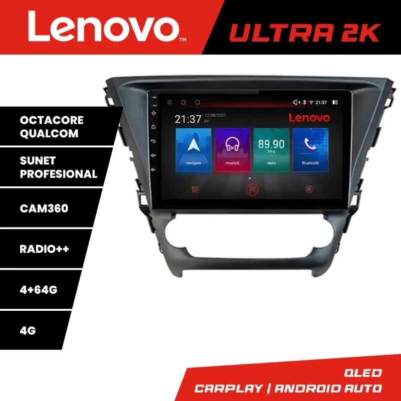Reducere specială Navigatie Toyota Avensis 2015-2019 Android radio gps internet 8 core QLED Qualcomm 4+64 360 Lenovo
