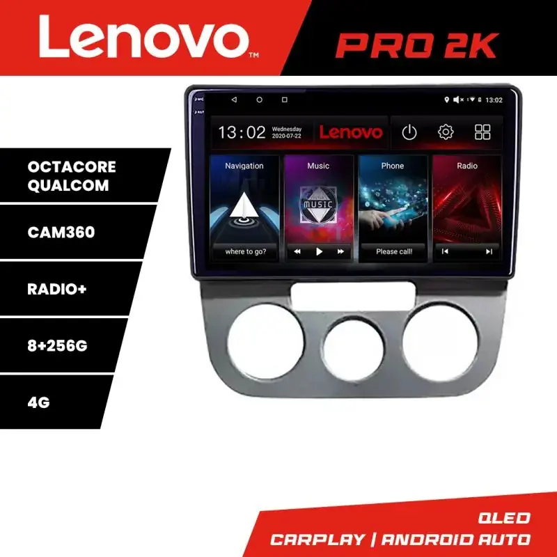 Ieftin Navigatie VW Golf 5 2004-2010 clima manuala Android radio gps internet 8 core QLED 2K 8+256 360 Lenovo