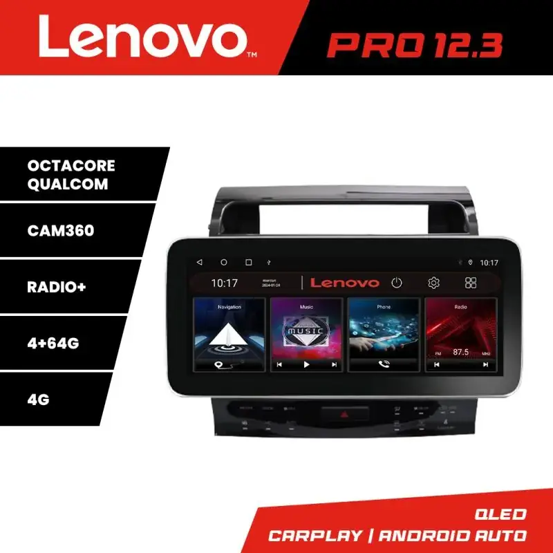 Doar azi Navigatie Toyota Landcruiser L200 V8 2008-2020 K-381-type-a Lenovo PRO 4+64 12.3 inch qled android 4G DSP gps internet