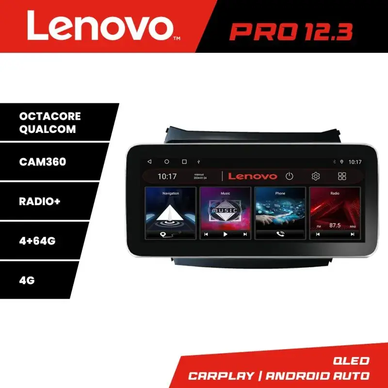 Preț redus Navigatie Hyundai IX45 Santa Fe 2013-2015 K-209 Lenovo PRO 4+64 12.3 inch qled android 4G DSP gps internet 32