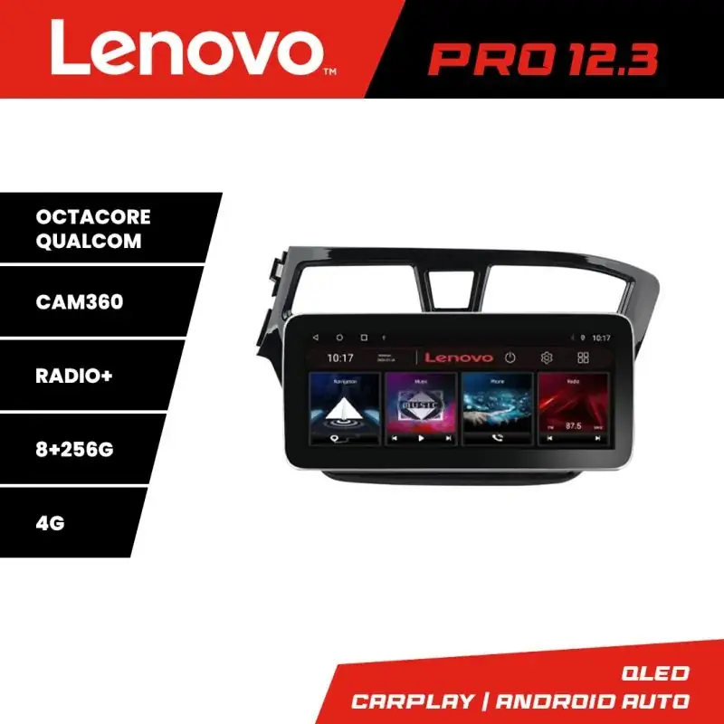 Ultima șansă Navigatie  Hyundai i20 2015-2018 Lenovo PRO 8+256 12.3 inch qled android 4G DSP gps internet  Kit-517