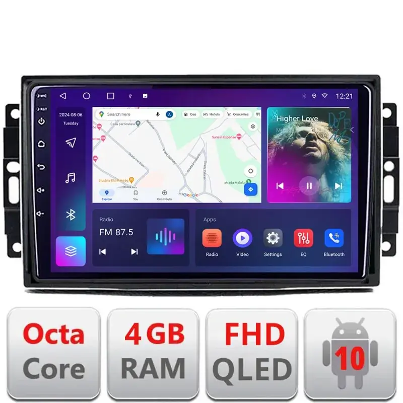 Ultima șansă Navigatie Chrysler Jeep B-202 Android Ecran QLED octa core 4+64 carplay android auto KIT-202+EDT-E310V3 v1