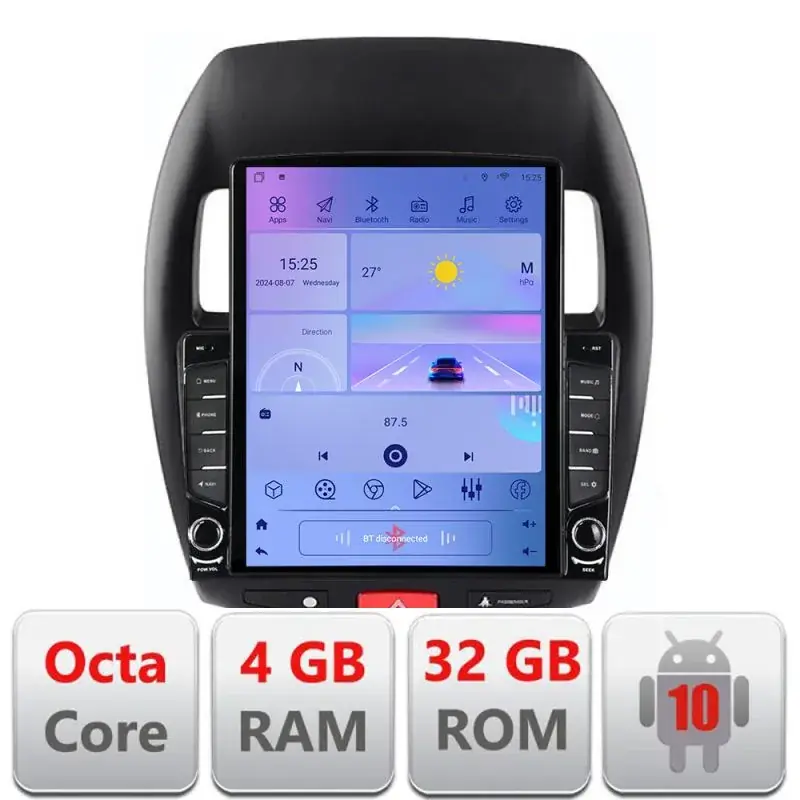 Vezi acum Navigatie MITSUBISHI ASX 2013-2017 H-026 ecran tip TESLA 9.7" cu Android Radio Bluetooth Internet GPS WIFI 4+32GB DSP