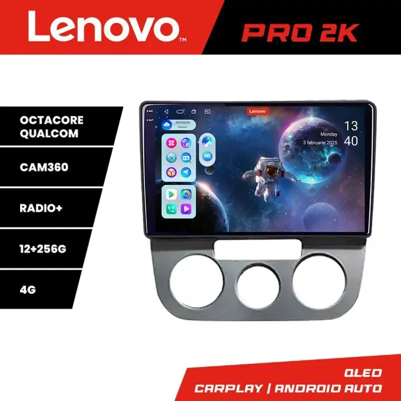 Vezi acum Navigatie VW Golf 5 2004-2010 clima manuala Android radio gps internet 8 core QLED 2K 12+256 360 Lenovo