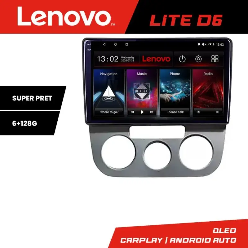 Cumpără acum Navigatie VW Golf 5 2004-2010 clima manuala Android radio gps internet 8 core 6+128 Lenovo