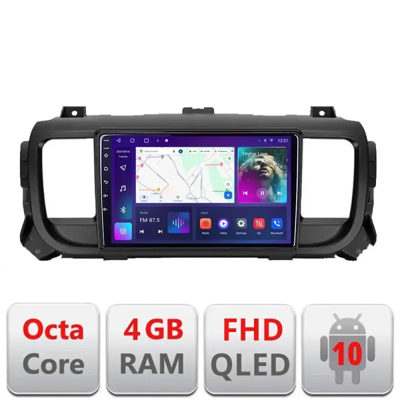 Bestseller Navigatie Citroen Jumpy Toyota Proace Peugeot Traveller B-jumpy16 Android Ecran QLED octa core 4+64 carplay android auto kit-jumpy16+EDT-E309V3 v2