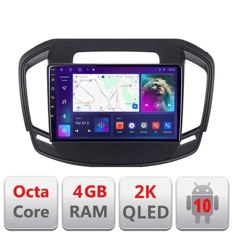 Calitate înaltă Navigatie Opel Insignia 2014-2016 C-338 Android Octa Core Ecran 2K QLED GPS 4G 4+32GB 360 KIT-338+EDT-E409-2K