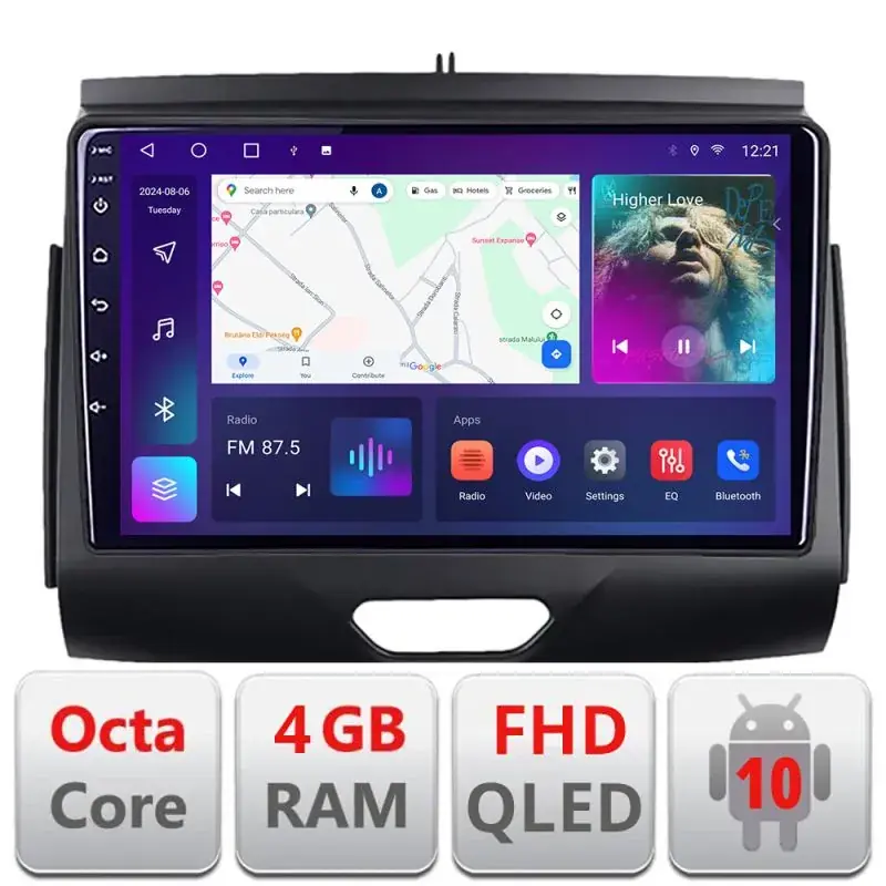 Vezi acum Navigatie Ford Ranger 2015- cu cd Android radio gps internet quad core 4+64 carplay android auto Kit-574-2020+EDT-E309v3