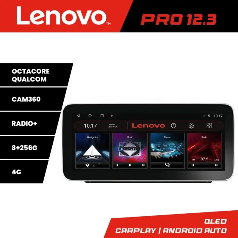 Super ofertă Navigatie Peugeot 2008 2020- Lenovo PRO 8+256 12.3 inch qled android 4G DSP gps internet  Kit-209-2020