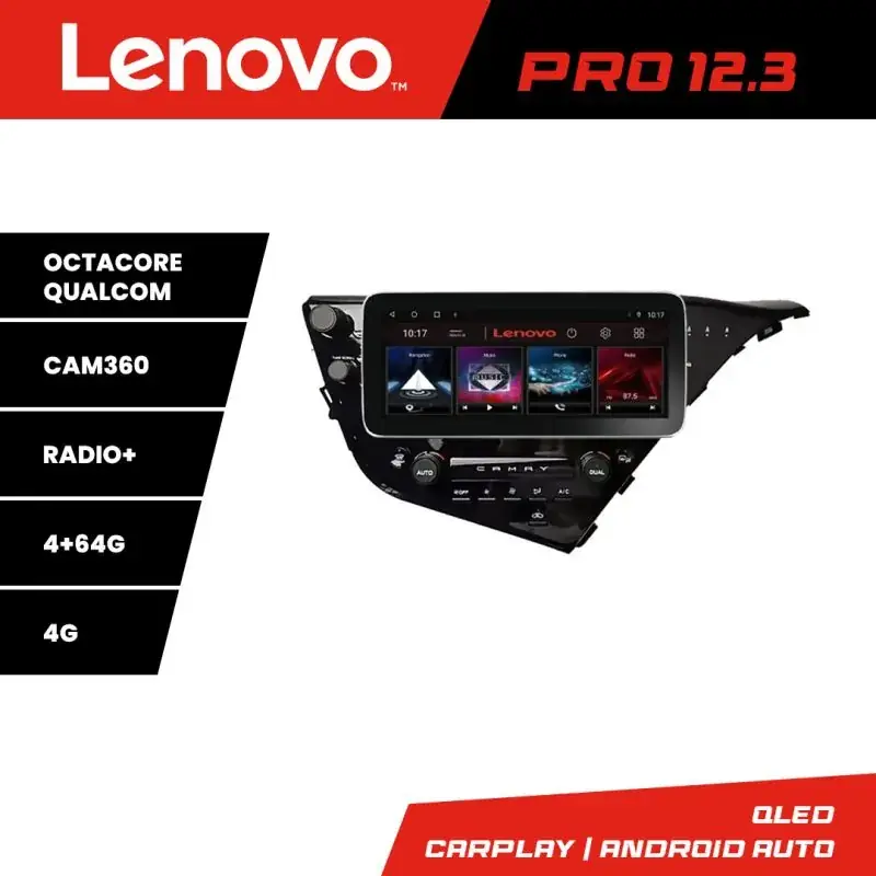 Vezi acum Navigatie Toyota Camry 2017-2021 Lenovo PRO 4+64 12.3 inch qled android 4G DSP gps internet  Kit-camry-2018