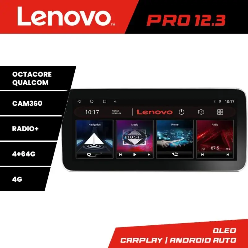 Retur ușor Navigatie VW PASSAT 2015- K-518 Lenovo PRO 4+64 12.3 inch qled android 4G DSP gps internet  8Core