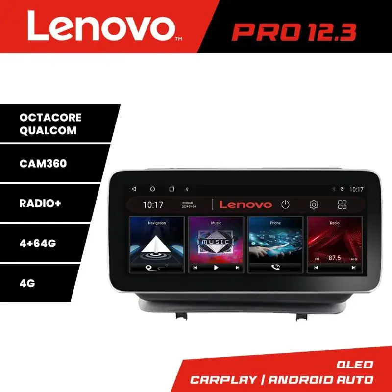 Retur ușor Navigatie Renault Clio 3 2005-2013 Lenovo PRO 4+64 12.3 inch qled android 4G DSP gps internet  Co