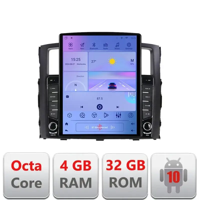 Bestseller Navigatie Mitsubishi Pajero G-452 ecran tip TESLA 9.7" cu Android Radio Bluetooth Internet GPS WIFI 4+32GB DSP 4G Octa