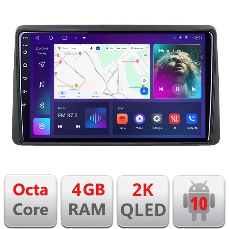 Vezi acum Navigatie Dacia Duster 2018- C-199 Android Octa Core Ecran 2K QLED GPS 4G 4+32GB 360 KIT-199+EDT-E410-2K v1