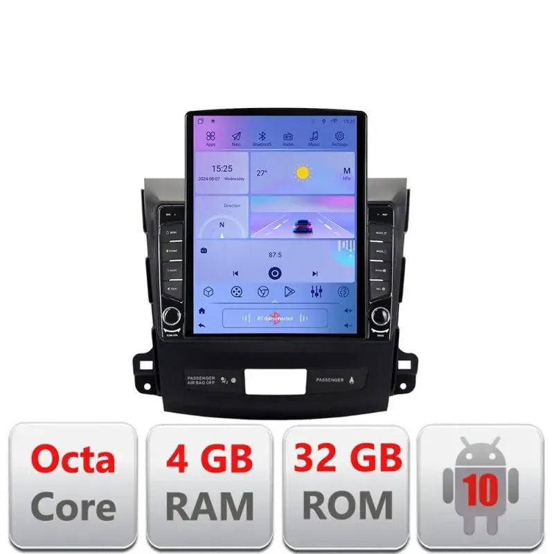 Bestseller Navigatie Mitsubishi Outlander 2010 G-056 ecran tip TESLA 9.7" cu Android Radio Bluetooth Internet GPS WIFI 4+32GB DSP v1