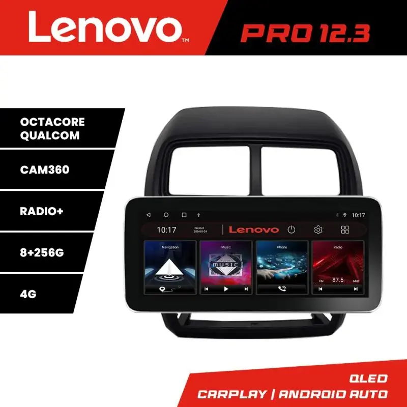 Ultima șansă Navigatie Mitsubishi ASX 2017-2021 model facelift Lenovo PRO 8+256 12.3 inch qled android 4G DSP gps internet  Kit-026-facelift