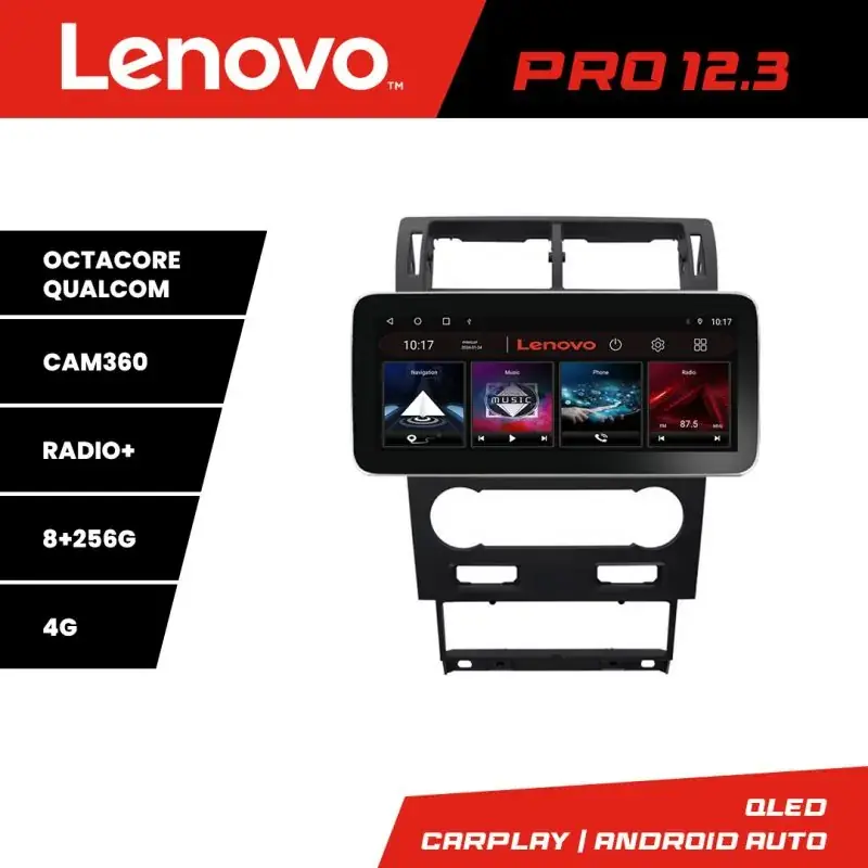 Navigatie Ford Mondeo 2004-2007 Lenovo Qled 12.3 inch Octa Core 8+256 360 DSP ADAS carplay android auto radio internet kit-mondeo2004-v2+PRO-12.3-8+256 Ofertă exclusivă