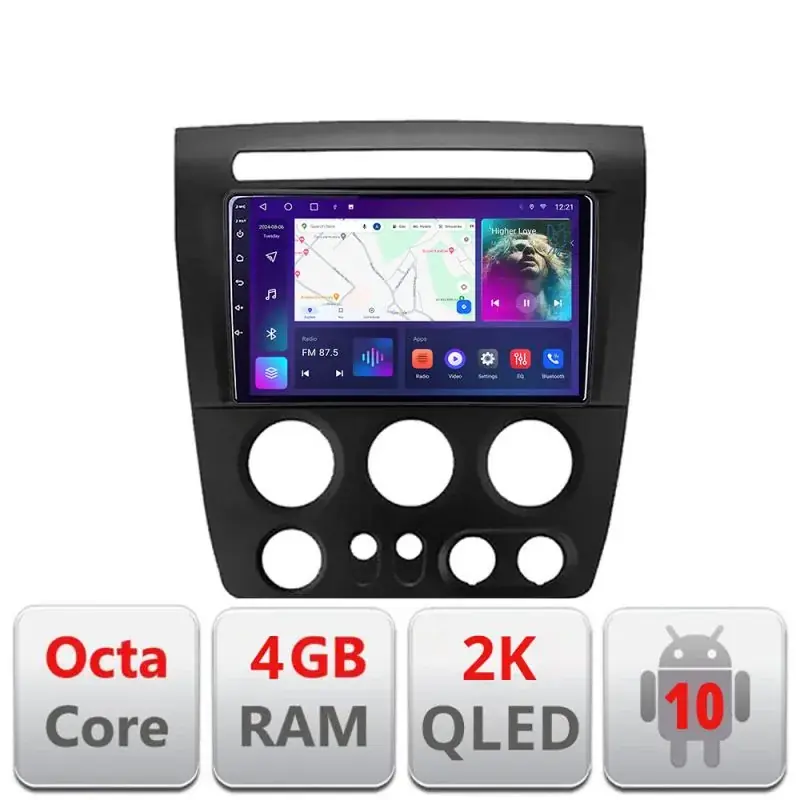 Ofertă de sezon Navigatie Hummer H3 Android Octa Core Ecran 2K QLED GPS 4G 4+32GB 360 KIT-H3+EDT-E409-2K