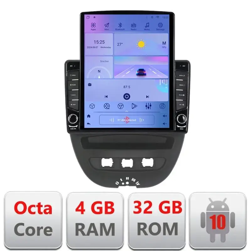 Navigatie Citroen C1 Peugeot 107 Toyota Aygo 2005-2014 Android radio gps internet Octa Core 4+64 LTE KIT-C1+EDT-E710 Ofertă