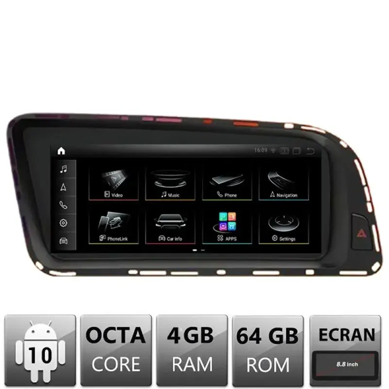 Navigatie Audi Q5 A5 MMI3G High EDT-Q5-MMI3G ecran 8.8" Android Gps Internet Bluetooth USB Video Qualcomm 4 GB + 64 GB Ieftin