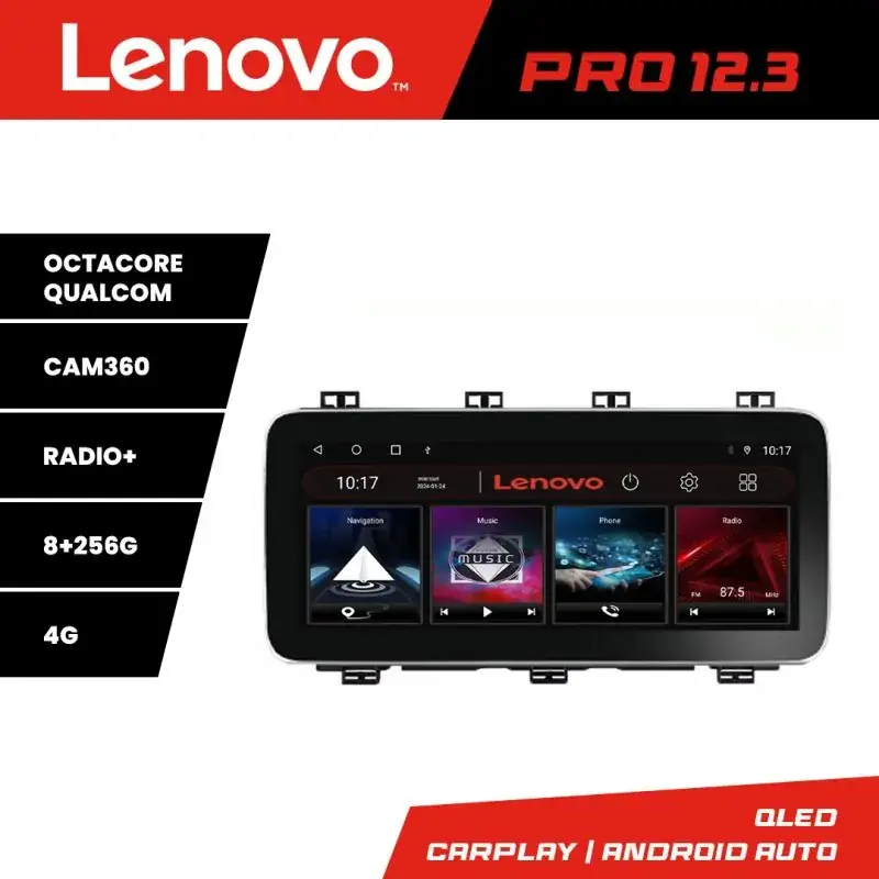 Navigatie Toyota Auris 2013-2017 K-auris15 Lenovo PRO 8+256 12.3 inch qled android 4G DSP gps internet Cel mai vândut