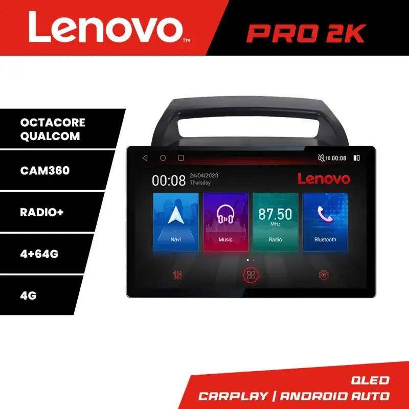 Bestseller Navigatie Kia Carnival 2006-2014 Lenovo PRO 4+64 13 inch 2K android 4G DSP gps internet  KIT-carnival2006