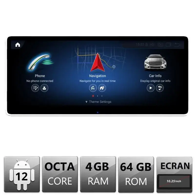 Bestseller Navigatie Mercedes B W246 NTG5 ecran de 10.25" Android gps 4G 4+64 1920x720