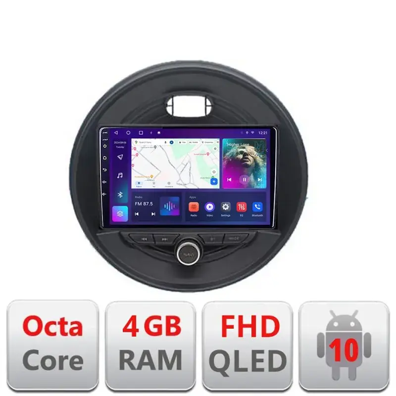 Ultima șansă Navigatie Mini 2015-2019 masini fara ecran color de fabrica Android Ecran QLED octa core 4+64 carplay android auto KIT-mini-04+EDT-E309V3