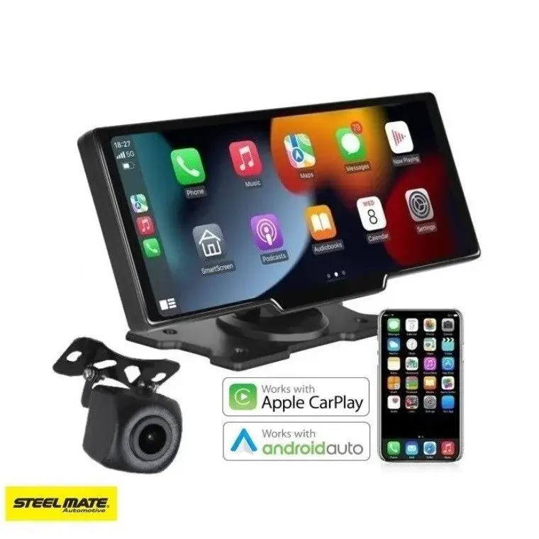 DVR Steelmate L07 dual camera monitor 10" Apple CarPlay Android Auto mirroring, 2K+FHD DVR Noutate