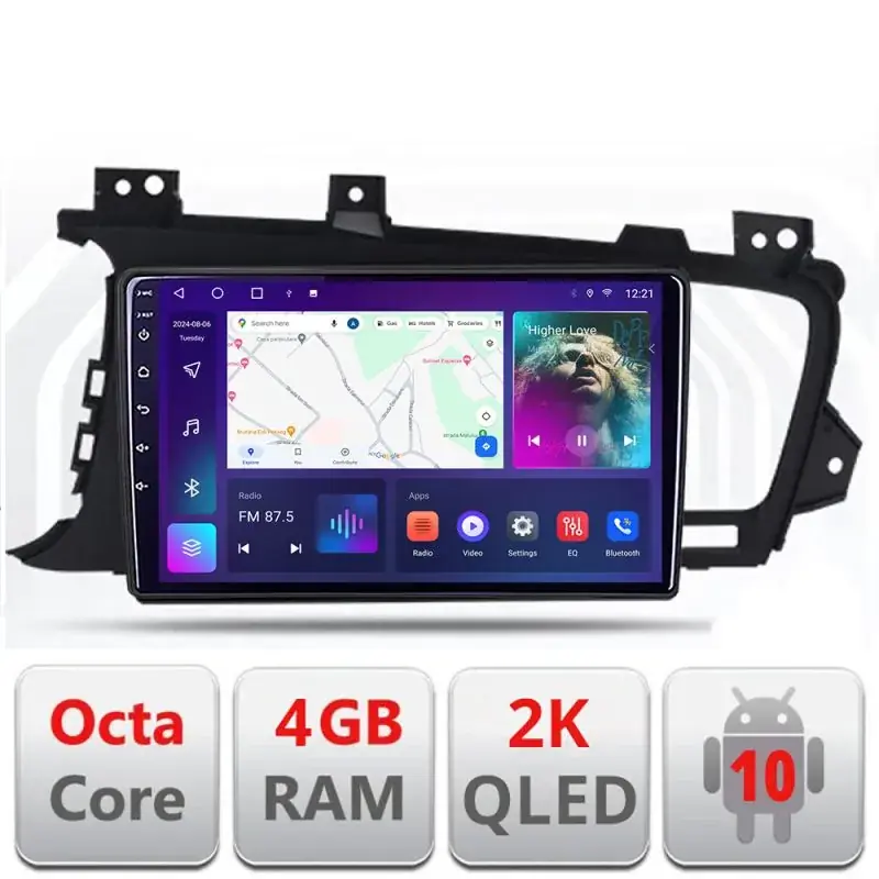 Calitate înaltă Navigatie Kia Optima 2011-2013 C-091 Android Octa Core Ecran 2K QLED GPS 4G 4+32GB 360 KIT-091+EDT-E409-2K