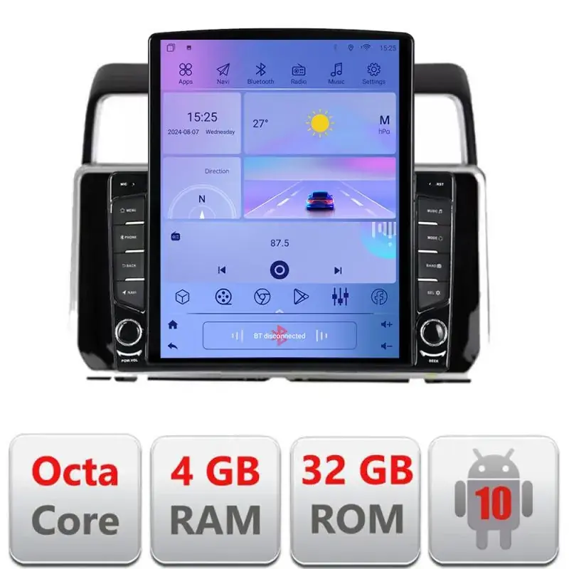 Bestseller Navigatie Toyota Prado J150 2018- H-1065 ecran tip TESLA 9.7" cu Android Radio Bluetooth Internet GPS WIFI 4+32GB DSP