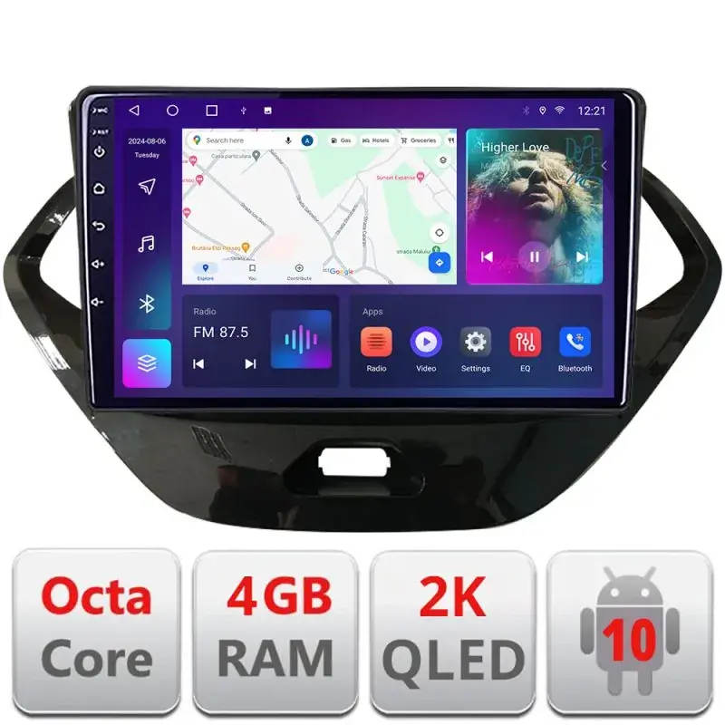 Ultima șansă Navigatie Ford KA 2015-2020 Android ecran Qled 2K Octa core 4+32 KIT-ka+EDT-E409-2K
