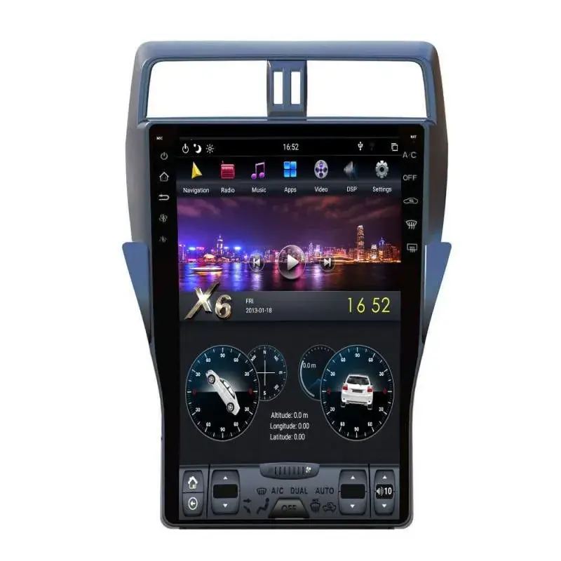 Calitate înaltă Navigatie Toyota Land Cruiser Prado J150 2018- EDT-T1053 cu Android GPS Bluetooth Radio Internet procesor Six Core si