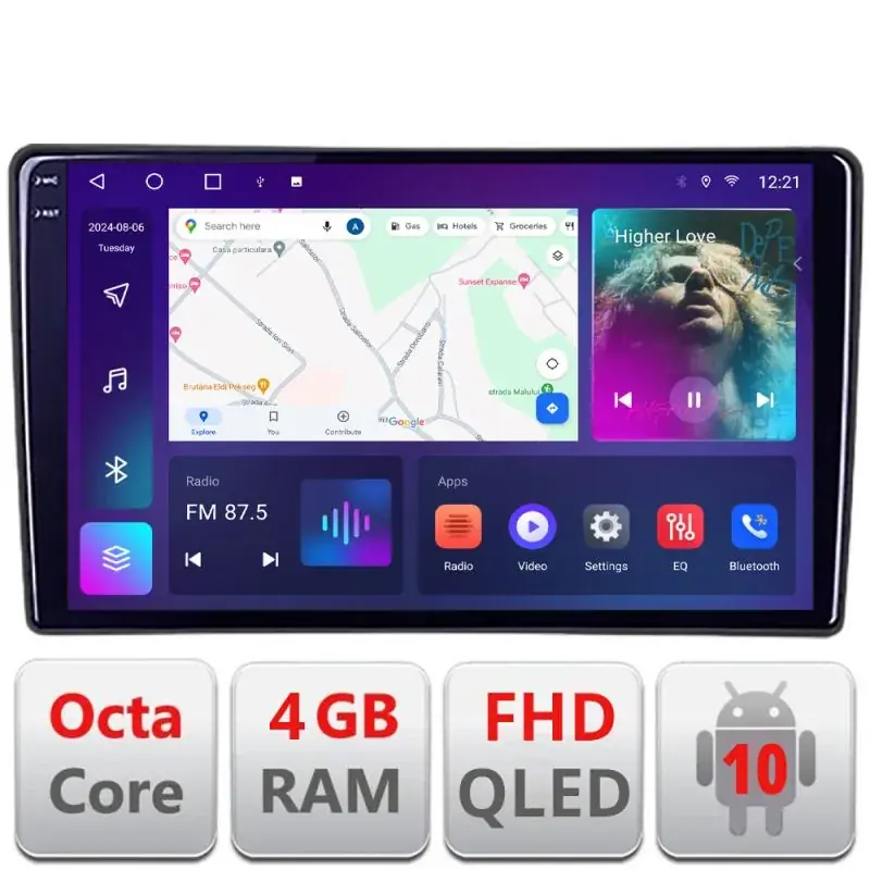 Calitate înaltă Navigatie dedicata Edonav Ford Fiesta 2020-  Android radio gps internet quad core 2+32 carplay android auto Kit-fiesta-2020+EDT-E309v3