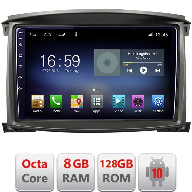 Bestseller Navigatie Toyota Land Cruiser L100 2002-2006 Android radio gps internet Lenovo Octa Core 8+128 LTE KIT-L105-automatic+EDT-E610